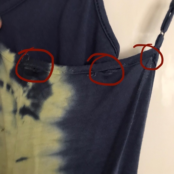 Splendid Kaleidoscope Midi Dress Navy Tie Dye Size Large - Picture 5 of 6